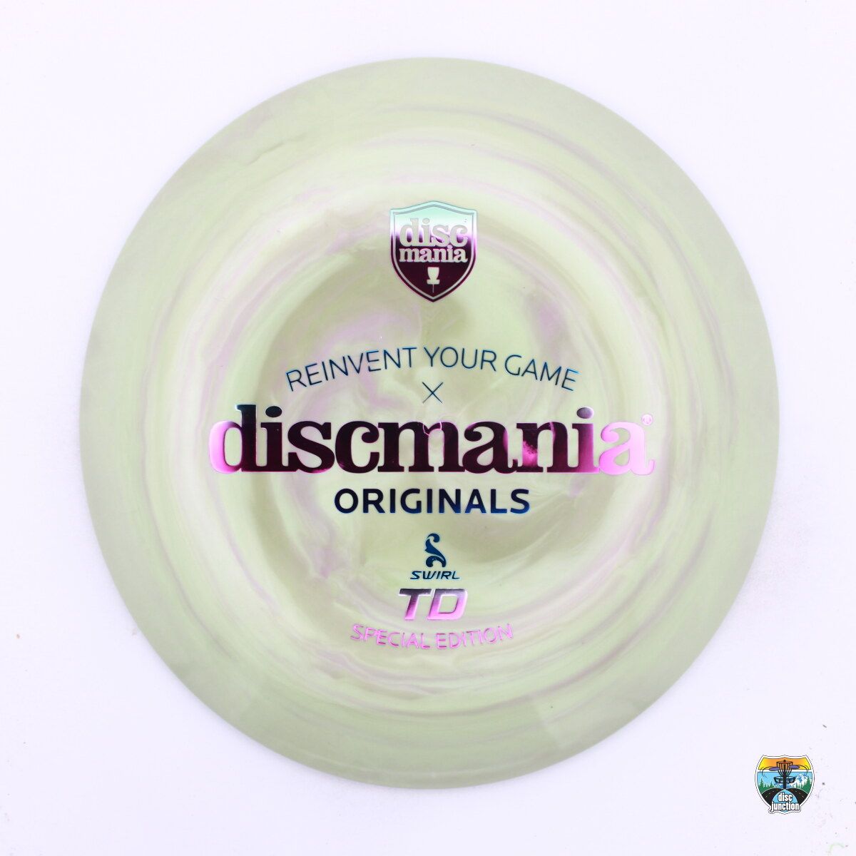Discmania Swirly S-Line TD Special Edition Dealer Appreciation, Manufacturer Weight Range: 173+ Grams, Color: Green/Pink, Serial Number: 0212-0001