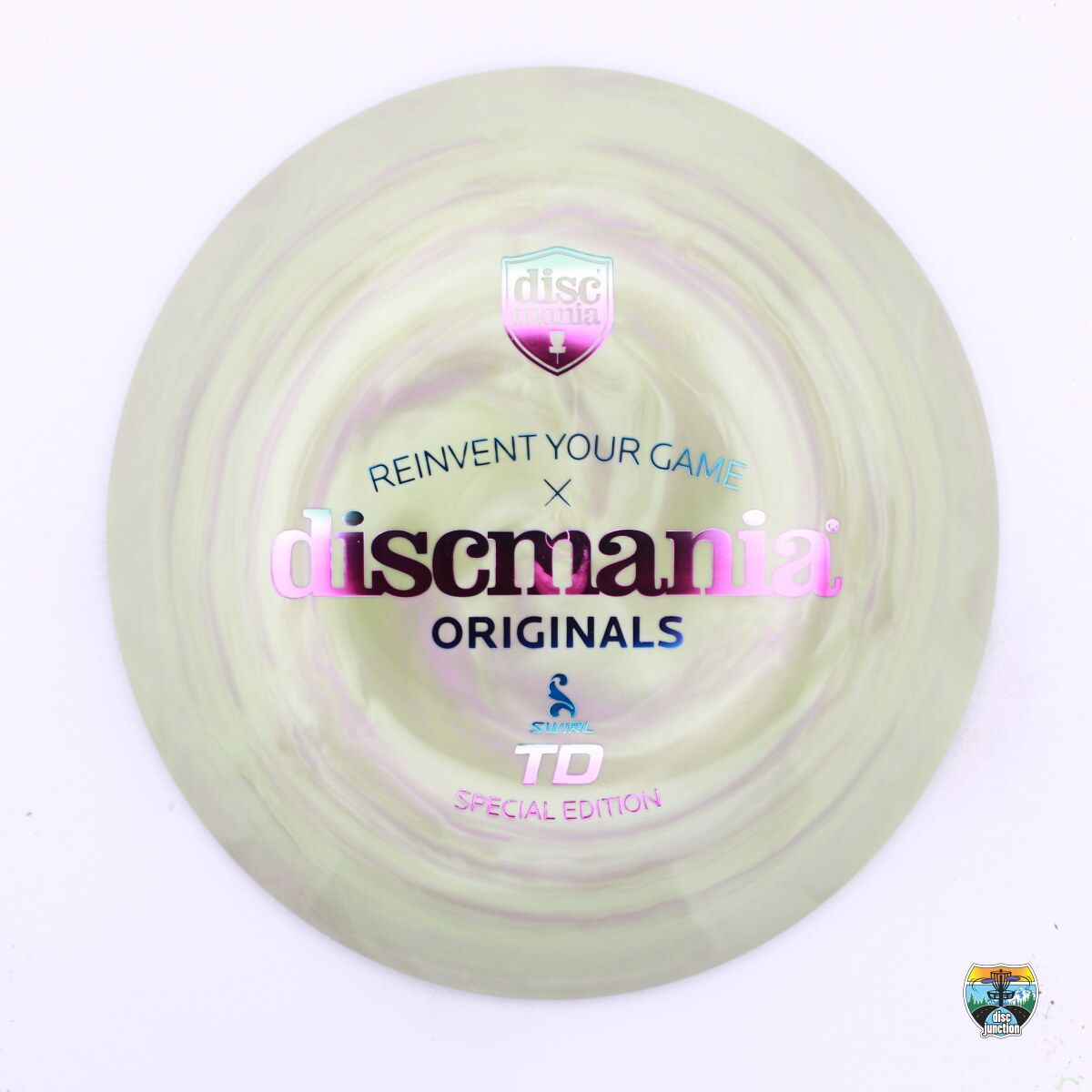 Discmania Swirly S-Line TD Special Edition Dealer Appreciation, Manufacturer Weight Range: 173+ Grams, Color: Green/Pink, Serial Number: 0212-0004