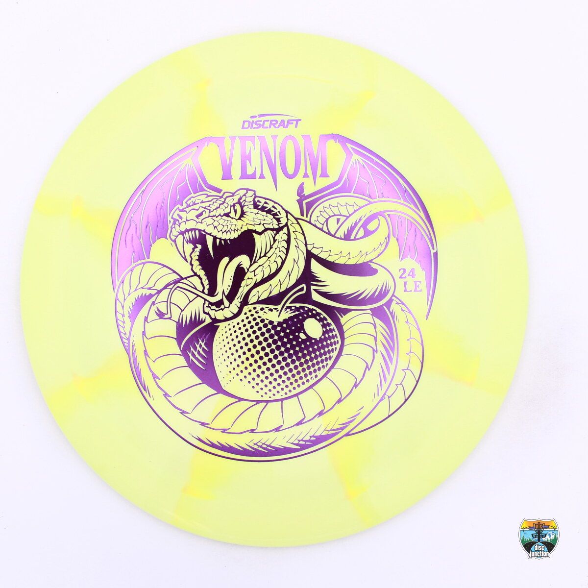 Discraft ESP Swirl Venom Ledgestone Edition 2024 Season 3, Manufacturer Weight Range: 170-172 Grams, Color: Yellow, Serial Number: 0237-0024