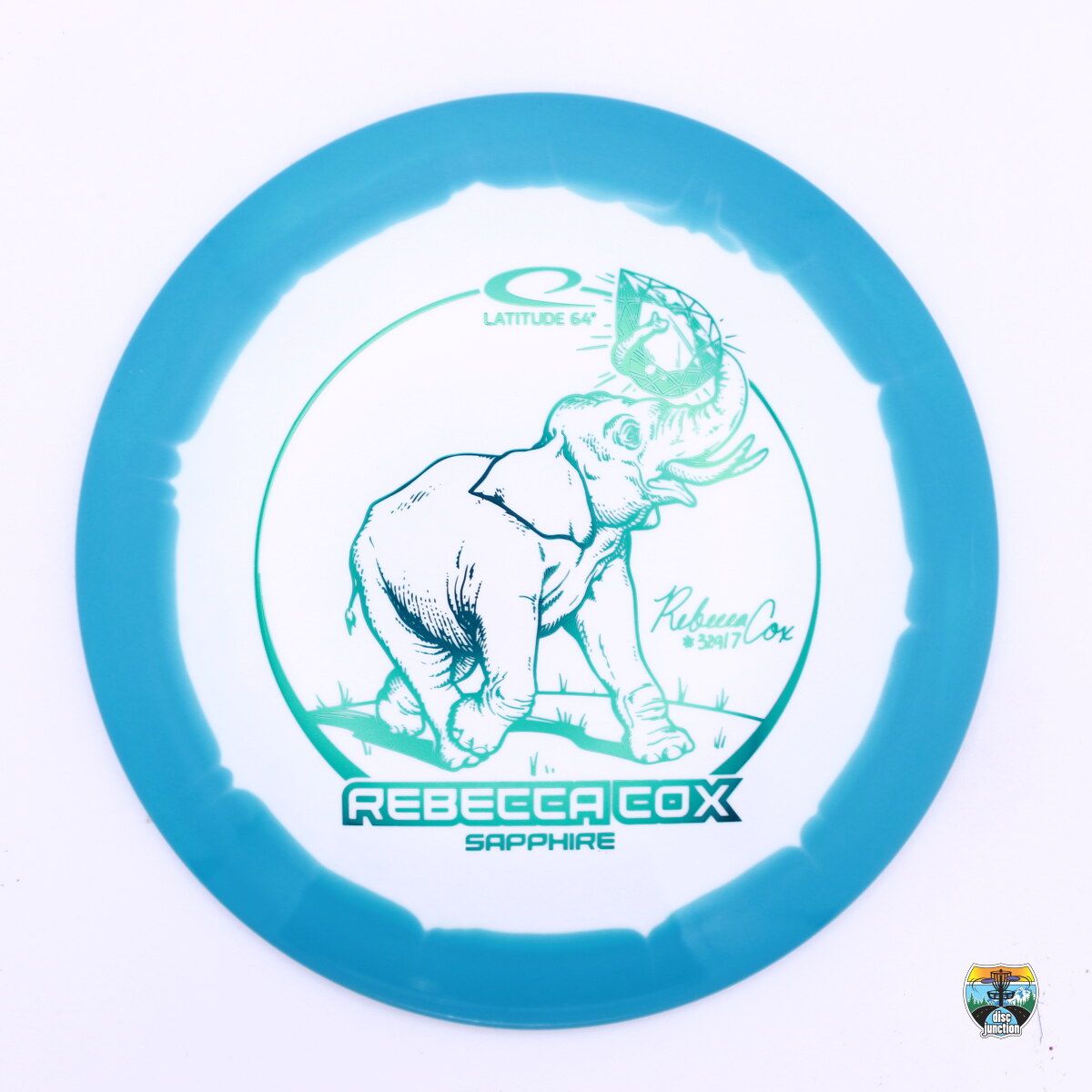 Latitude 64° Gold Orbit Sapphire 2024 Team Series Rebecca Cox, Manufacturer Weight Range: 160-164 Grams, Color: White/Blue, Serial Number: 0191-0013