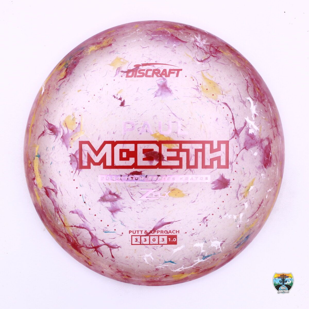 Discraft Jawbreaker Z FLX Kratos 2024 Tour Series Paul McBeth, Manufacturer Weight Range: 173-174 Grams, Color: Multi, Serial Number: 0238-0047