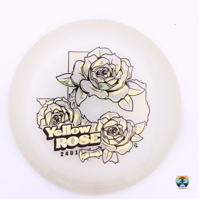 Lone Star Disc Bravo Glow Yellow Rose, Manufacturer Weight Range: 173-176 Grams, Color: Glow, Serial Number: 0234-0041