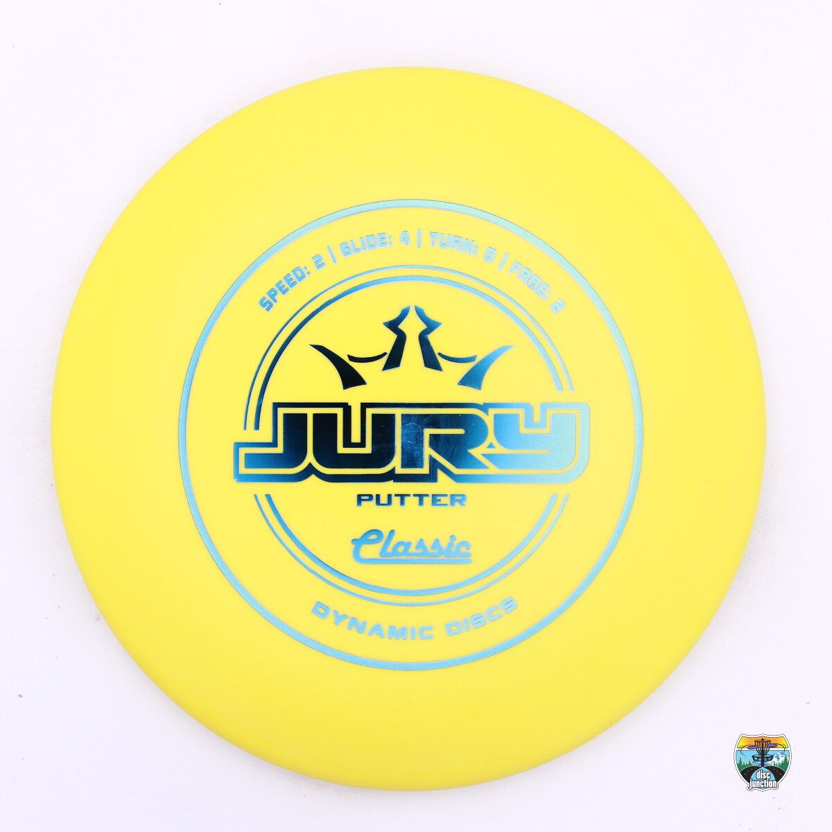 Dynamic Discs Classic Jury, Manufacturer Weight Range: 173+ Grams, Color: Yellow, Serial Number: 0220-0011