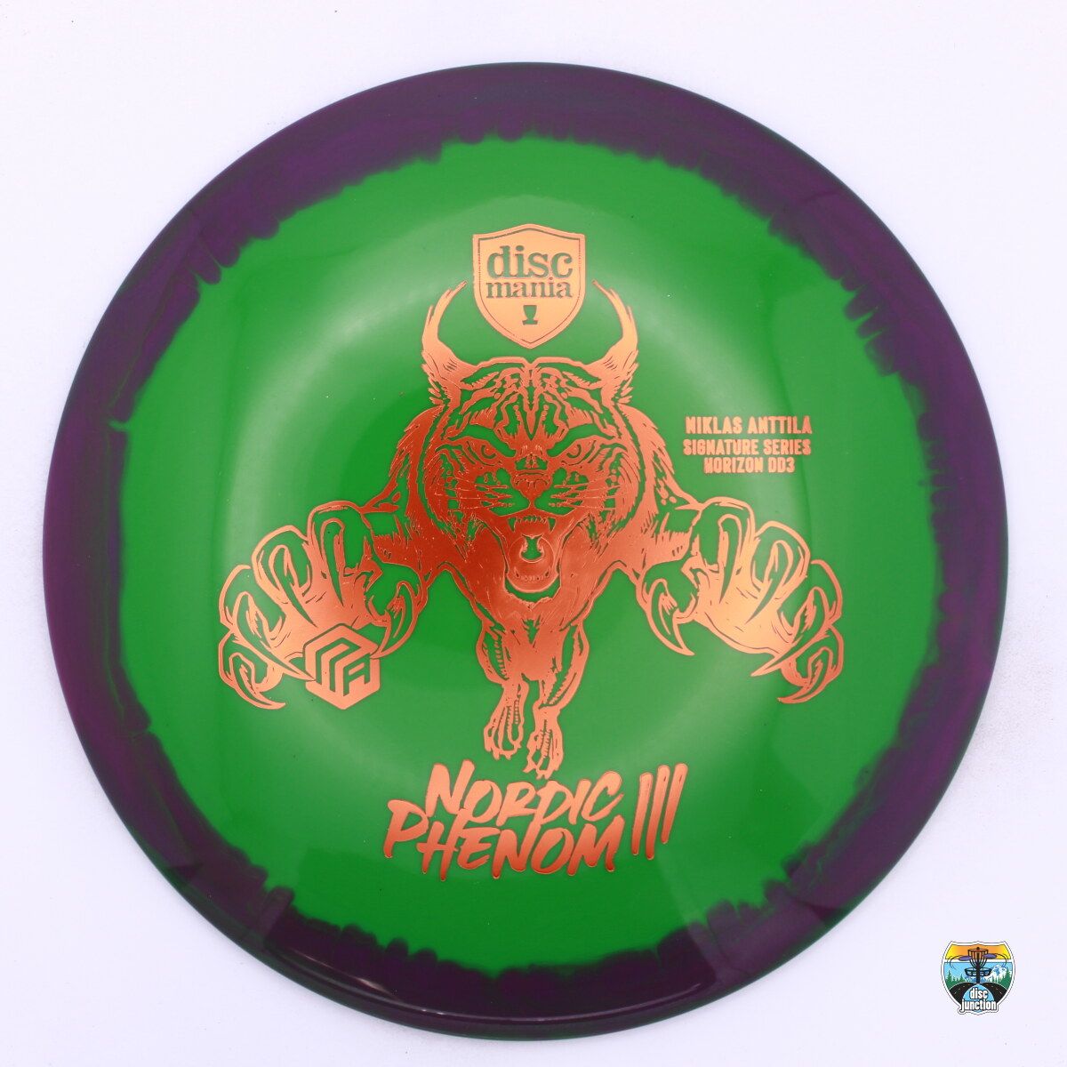 Discmania Horizon S-Line DD3 Signature Series Niklas Anttila Nordic Phenom 3, Manufacturer Weight Range: 173+ Grams, Color: Green/Purple, Serial Number: 0227-0001