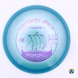 Westside Discs VIP Glimmer Warship, Manufacturer Weight Range: 177+ Grams, Color: Blue, Serial Number: 0000-0118