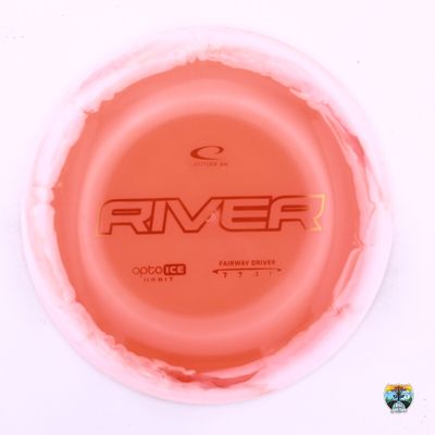 Latitude 64° Opto-Ice Orbit River, Manufacturer Weight Range: 173-176 Grams, Color: Orange/White, Serial Number: 0306-0041