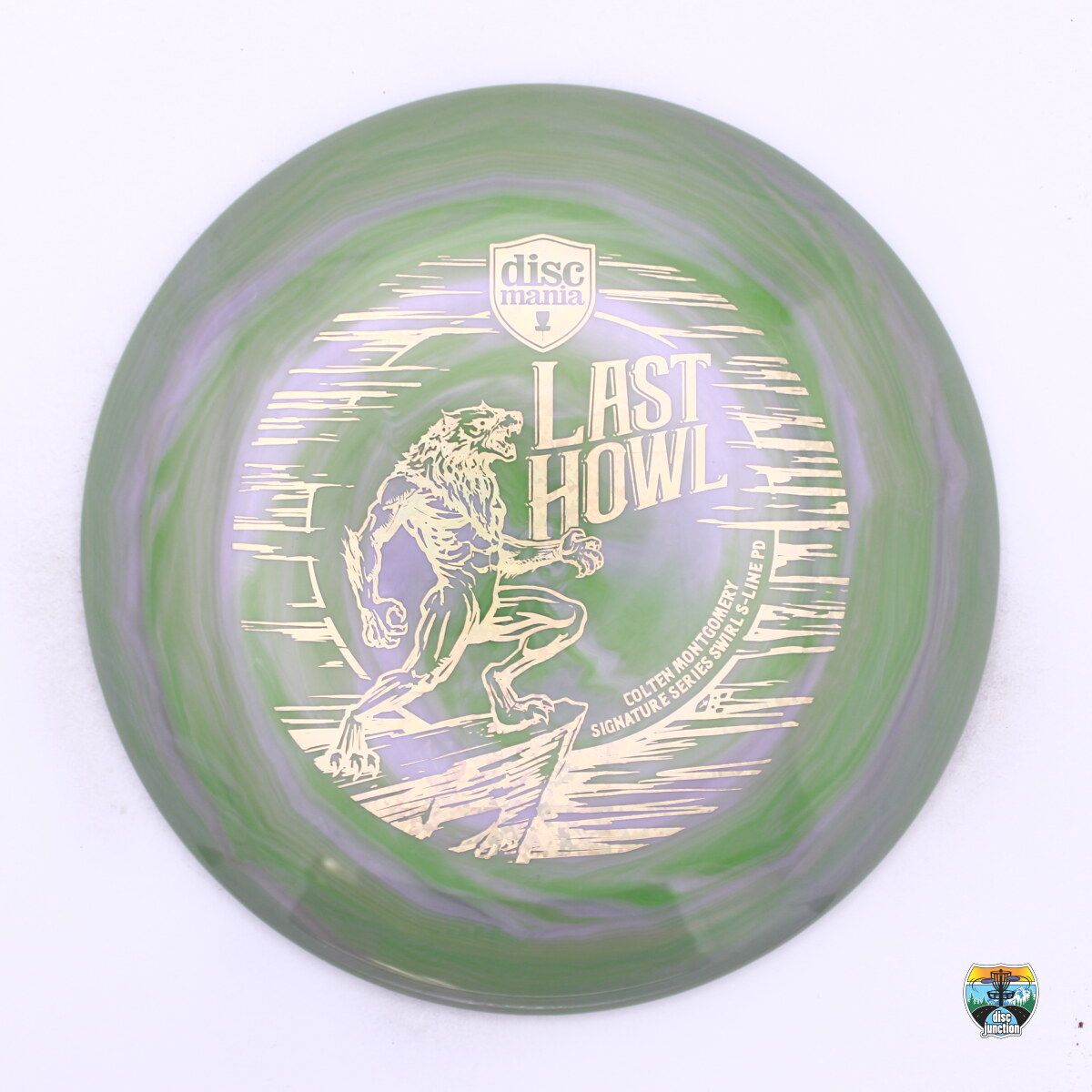 Discmania Swirly S-Line PD Signature Series Colton Montgomery Last Howl, Manufacturer Weight Range: 173+ Grams, Color: Green/Pink, Serial Number: 0000-0258