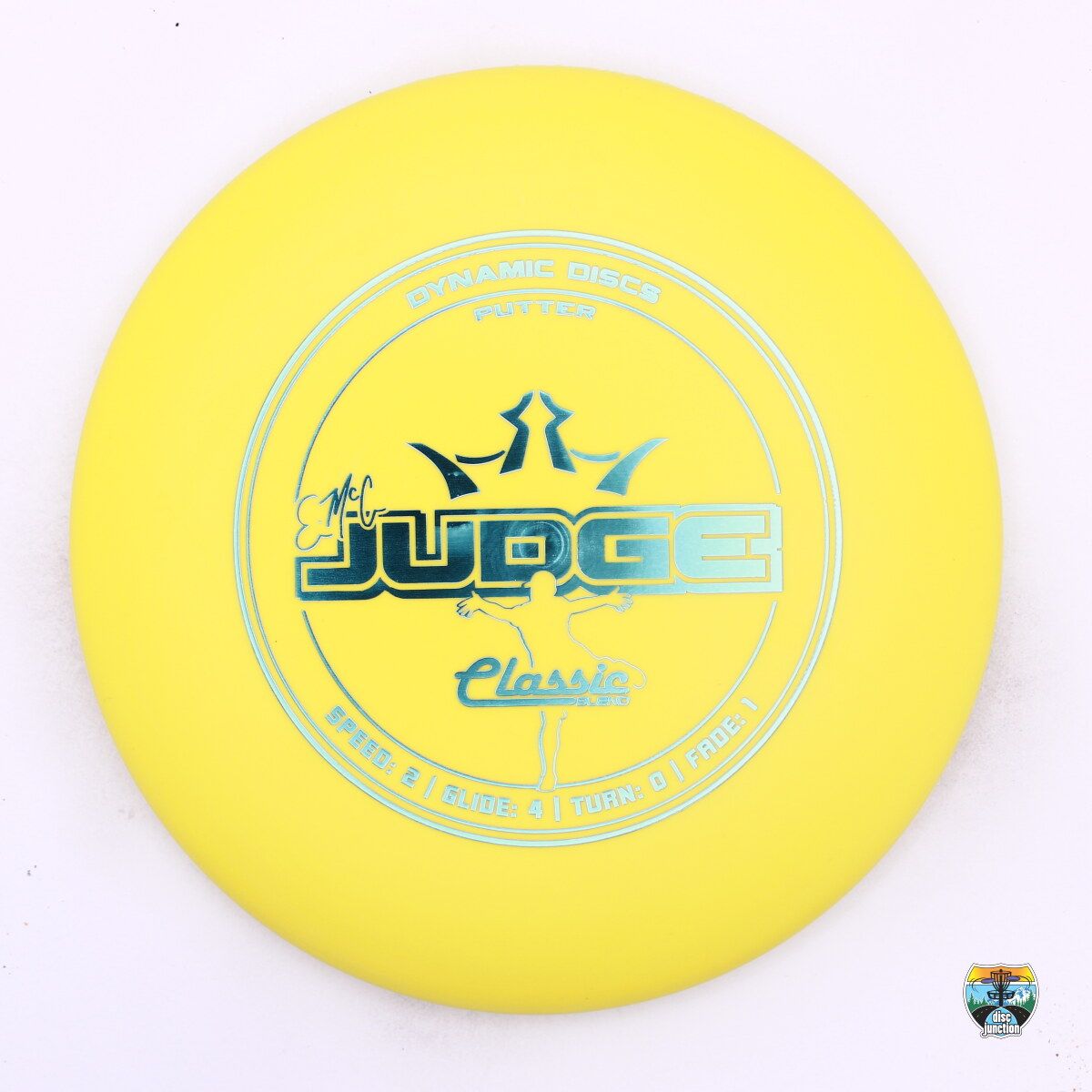 Dynamic Discs Classic Blend EMAC Judge, Manufacturer Weight Range: 173+ Grams, Color: Yellow, Serial Number: 0375-0021