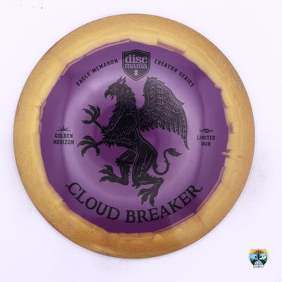 Discmania Golden Horizon S-Line Cloud Breaker Creator Series Eagle McMahon, Manufacturer Weight Range: 173-176 Grams, Color: Purple/Gold, Serial Number: 0000-0266