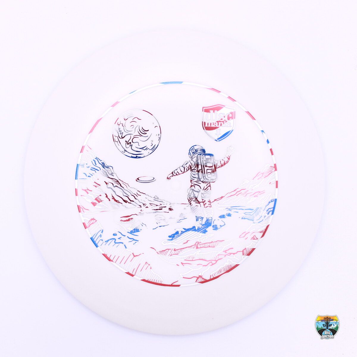 Discmania D-Line Flex 2 Glow FD Moonscape, Manufacturer Weight Range: 173-175 Grams, Color: White, Serial Number: 0146-0019