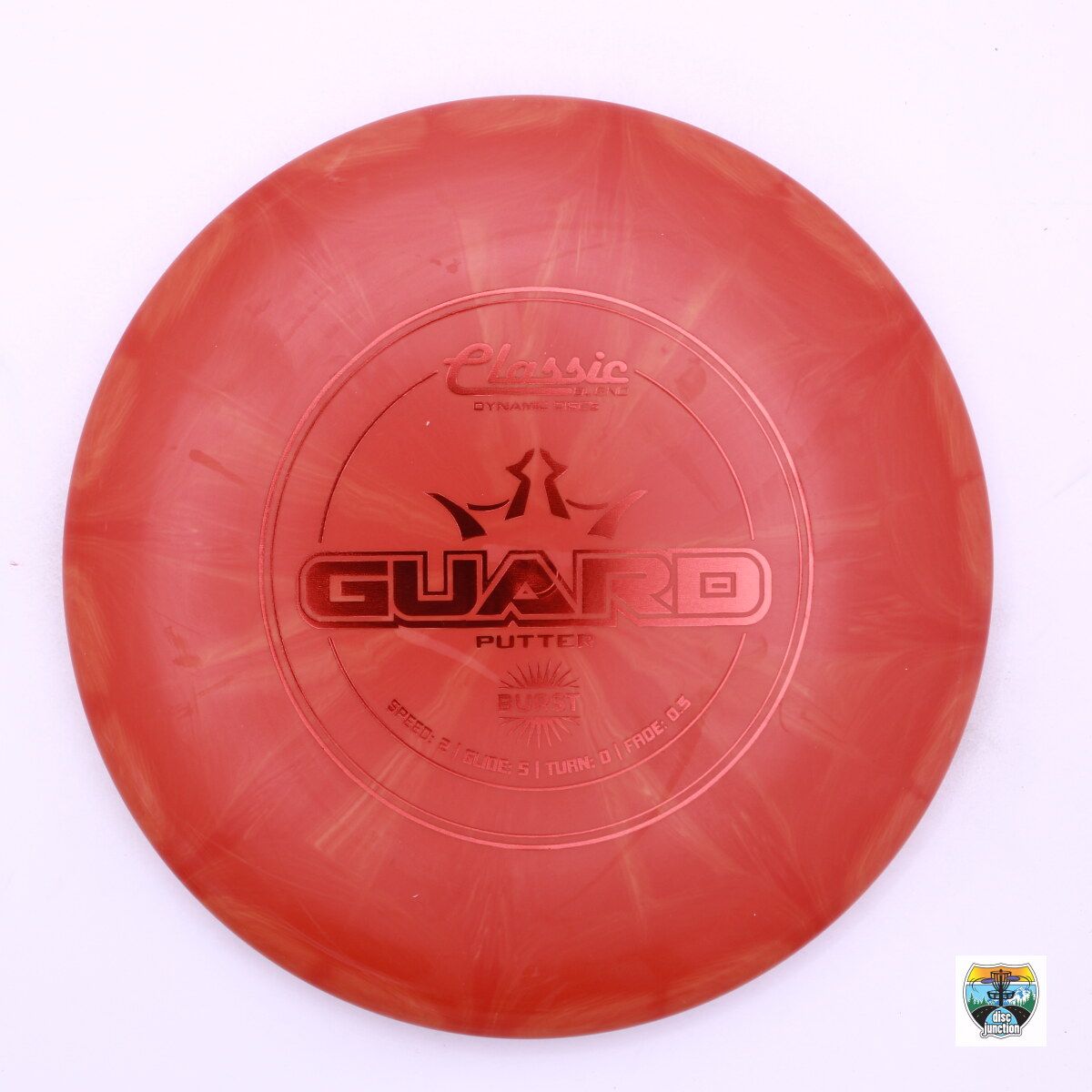 Dynamic Discs Classic Blend Burst Guard, Manufacturer Weight Range: 173-176 Grams, Color: Orange, Serial Number: 0002-0095