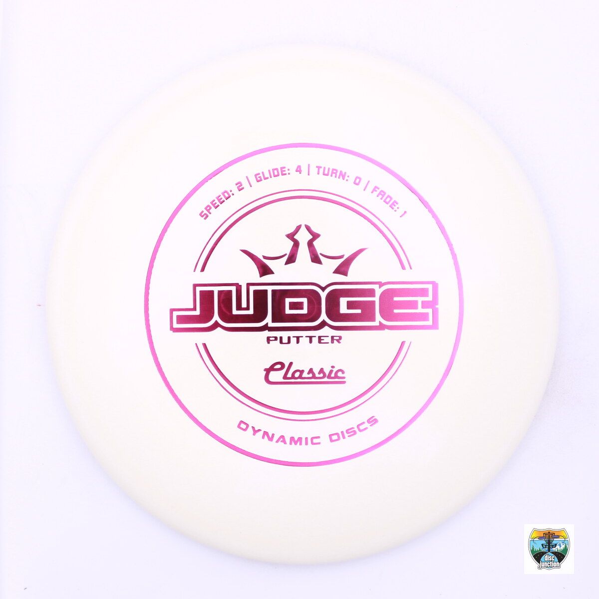 Dynamic Discs Classic Judge, Manufacturer Weight Range: 173-176 Grams, Color: White, Serial Number: 0002-0197