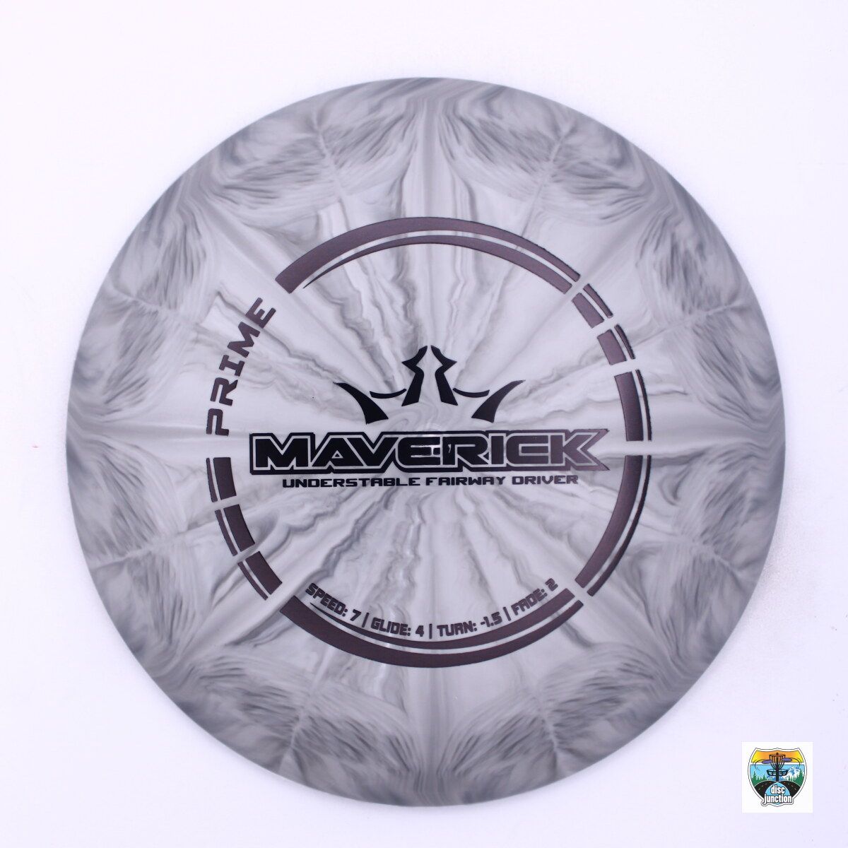Dynamic Discs Prime Burst Maverick, Manufacturer Weight Range: 173-176 Grams, Color: Grey, Serial Number: 0002-0659