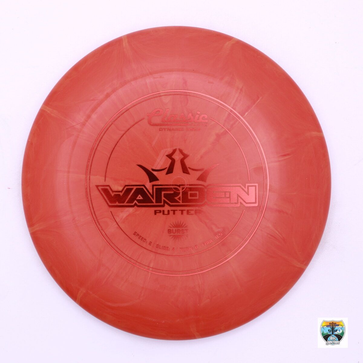 Dynamic Discs Classic Blend Burst Warden, Manufacturer Weight Range: 173-176 Grams, Color: Orange, Serial Number: 0002-0105