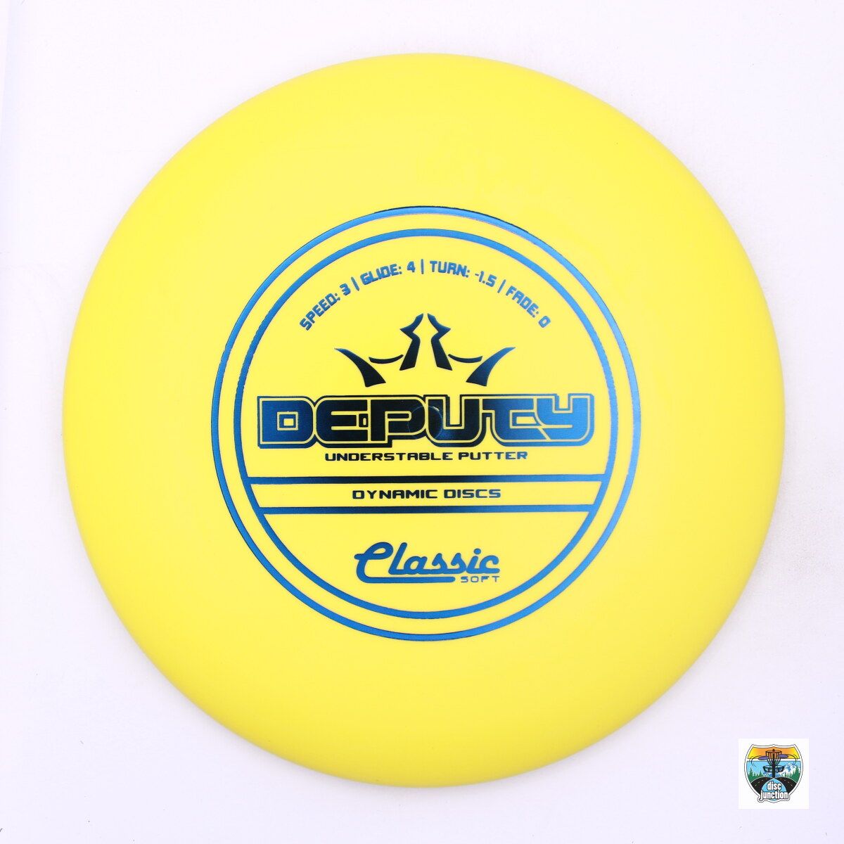 Dynamic Discs Classic Soft Deputy, Manufacturer Weight Range: 173-176 Grams, Color: Yellow, Serial Number: 0002-0221