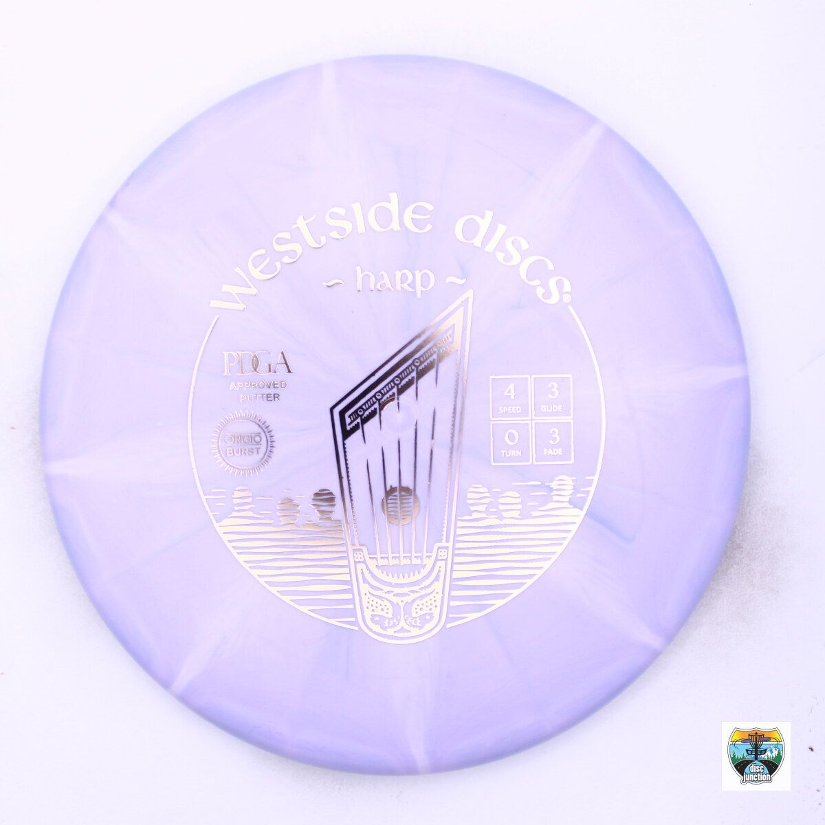 Westside Discs Origio Burst Harp, Manufacturer Weight Range: 173-176 Grams, Color: Purple, Serial Number: 0002-1296