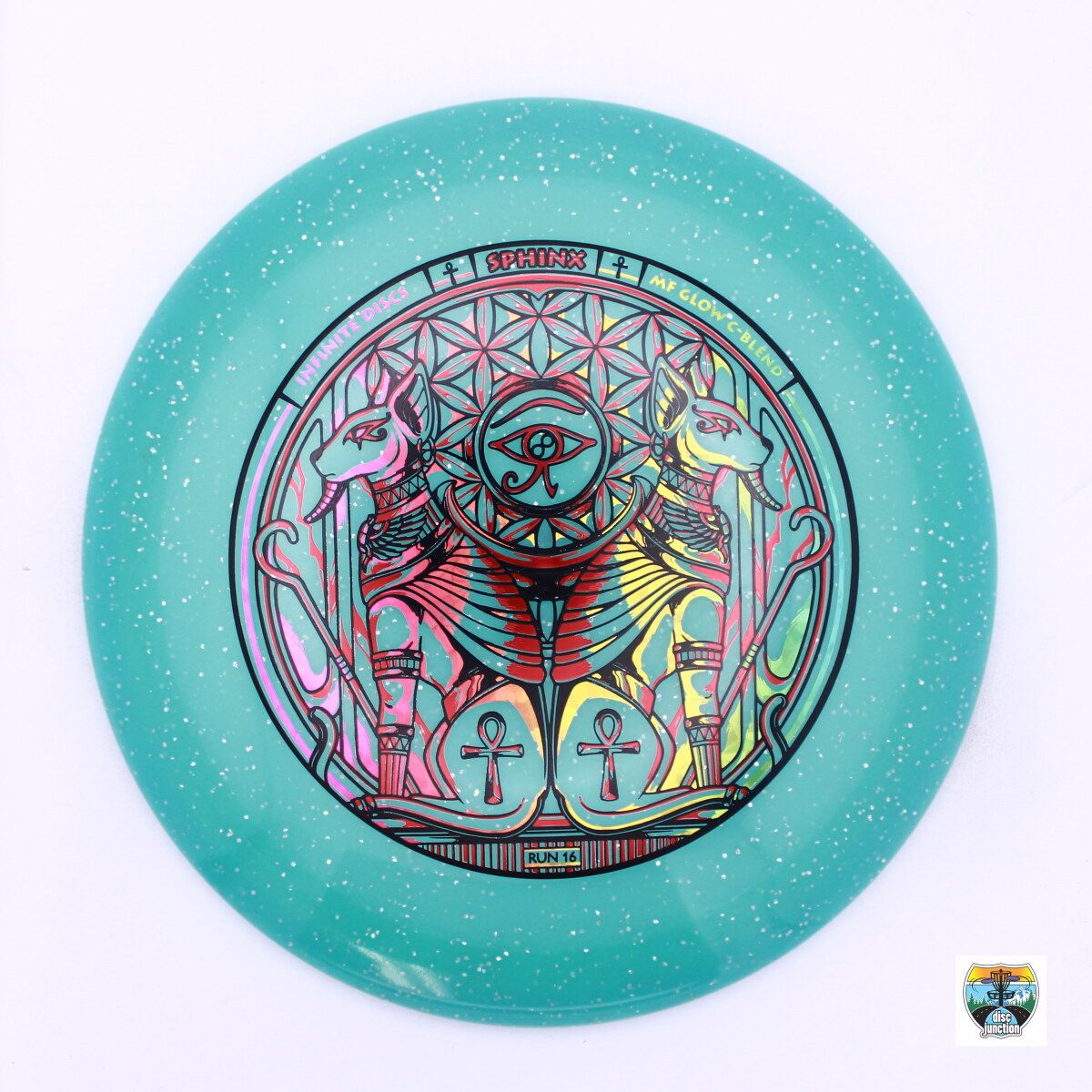 Infinite Discs Metal Flake C-Blend Glow Sphinx, Manufacturer Weight Range: 173-176 Grams, Color: Blue, Serial Number: 0029-0123