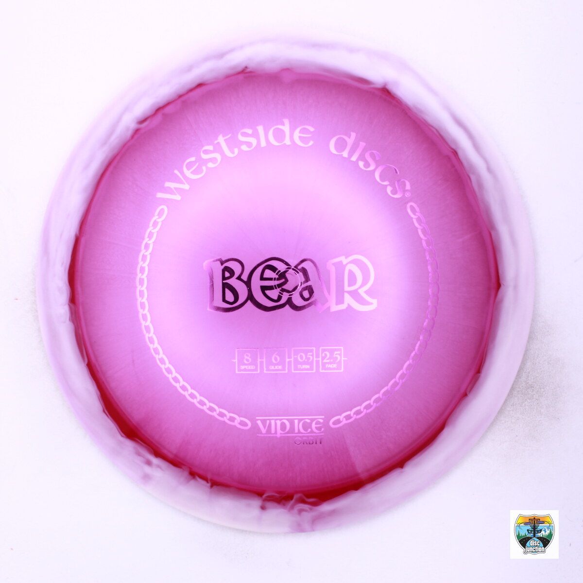 Westside Discs VIP-Ice Orbit Bear, Manufacturer Weight Range: 173-176 Grams, Color: Purple/White, Serial Number: 0021-0105