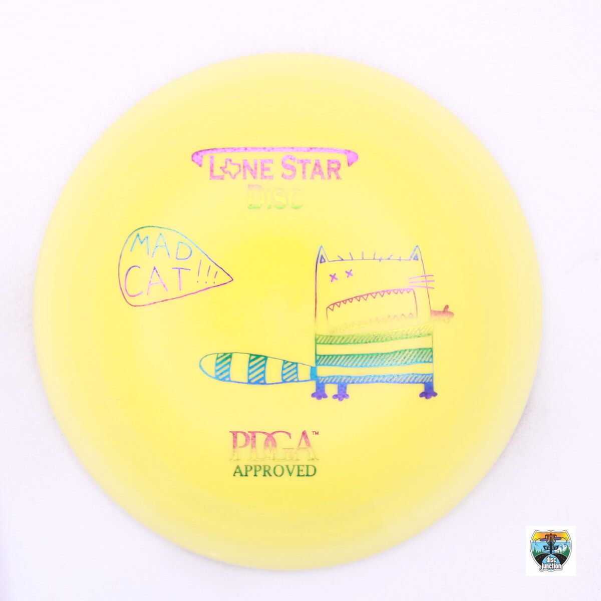 Lone Star Disc Alpha Mad Cat, Manufacturer Weight Range: 173-176 Grams, Color: Yellow, Serial Number: 0010-0610