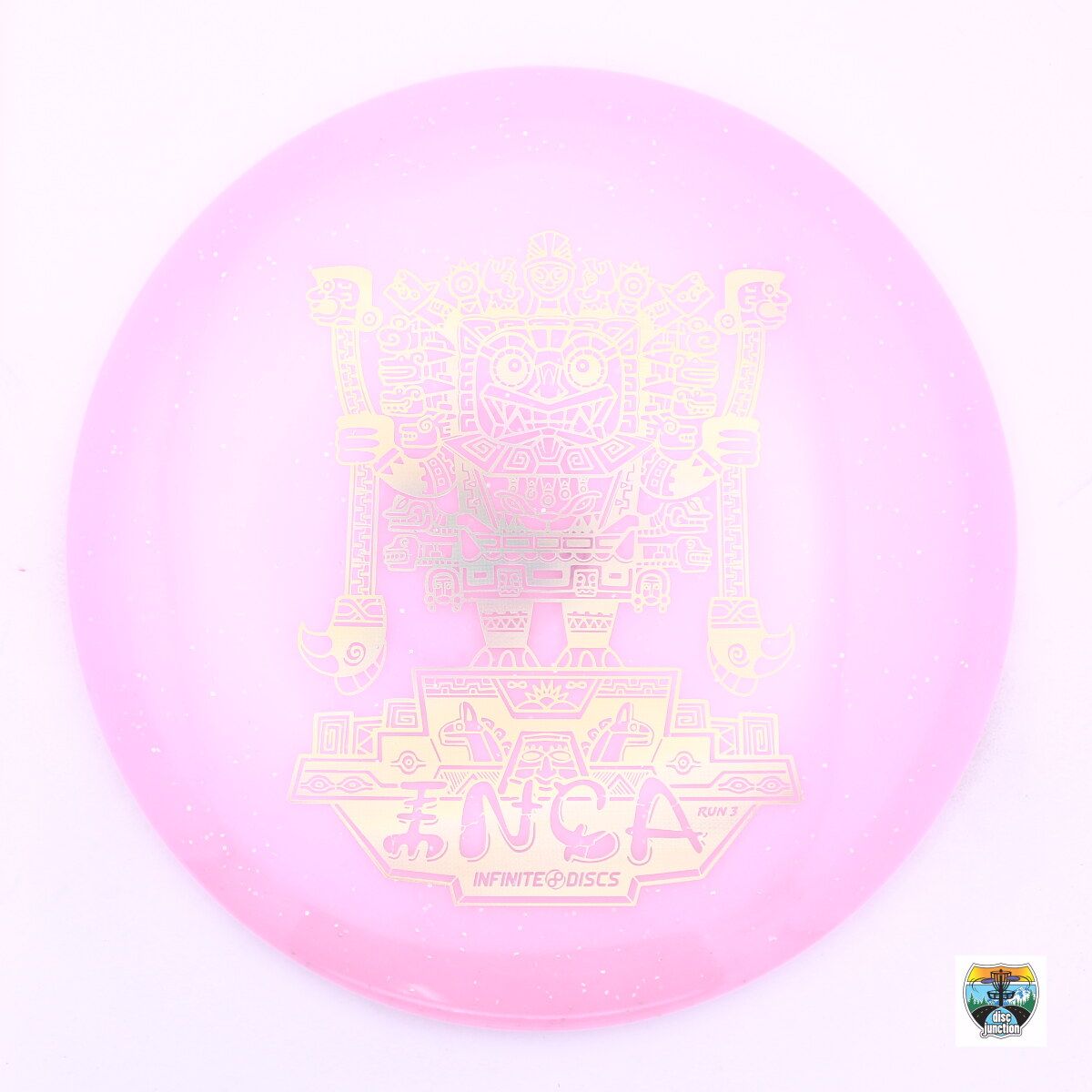 Infinite Discs Metal Flake C-Blend Glow Inca, Manufacturer Weight Range: 177+ Grams, Color: Pink, Serial Number: 0054-0036