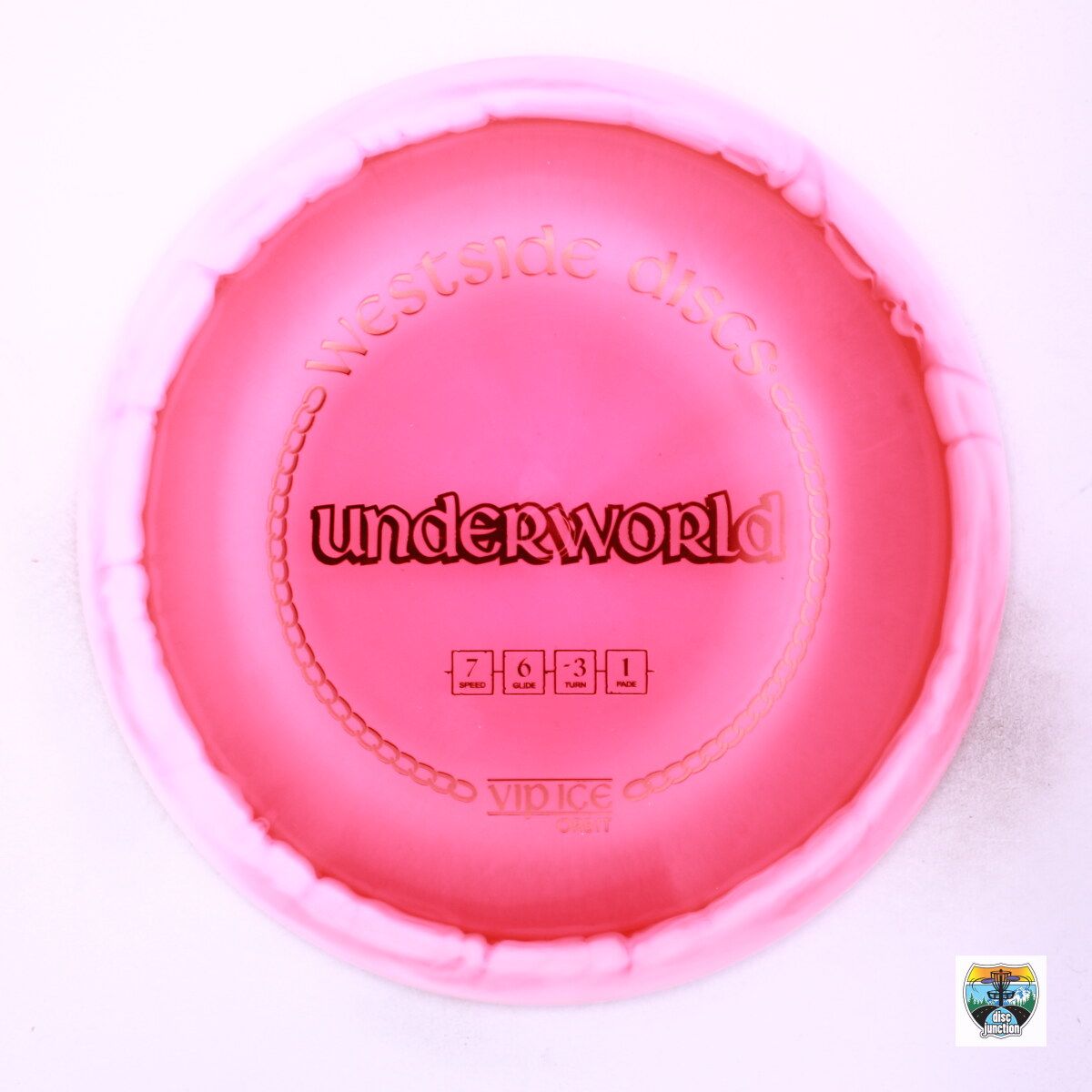 Westside Discs VIP-Ice Orbit Underworld, Manufacturer Weight Range: 173-176 Grams, Color: Red/White, Serial Number: 0035-0118
