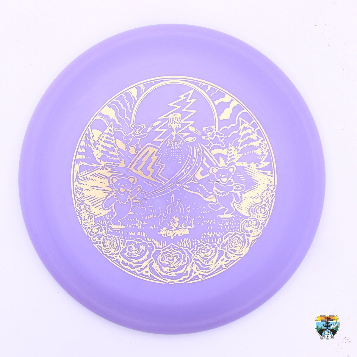 Discmania D-Line Flex 2 P2 Grateful Dead Mountain Bears, Manufacturer Weight Range: 173-176 Grams, Color: Purple, Serial Number: 0172-0020