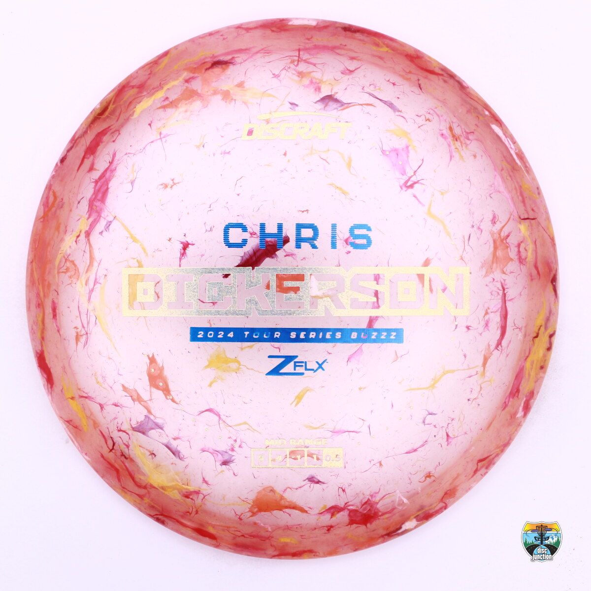 Discraft Jawbreaker Z FLX Buzzz 2024 Tour Series Chris Dickerson, Manufacturer Weight Range: 177+ Grams, Color: Multi, Serial Number: 0223-0021
