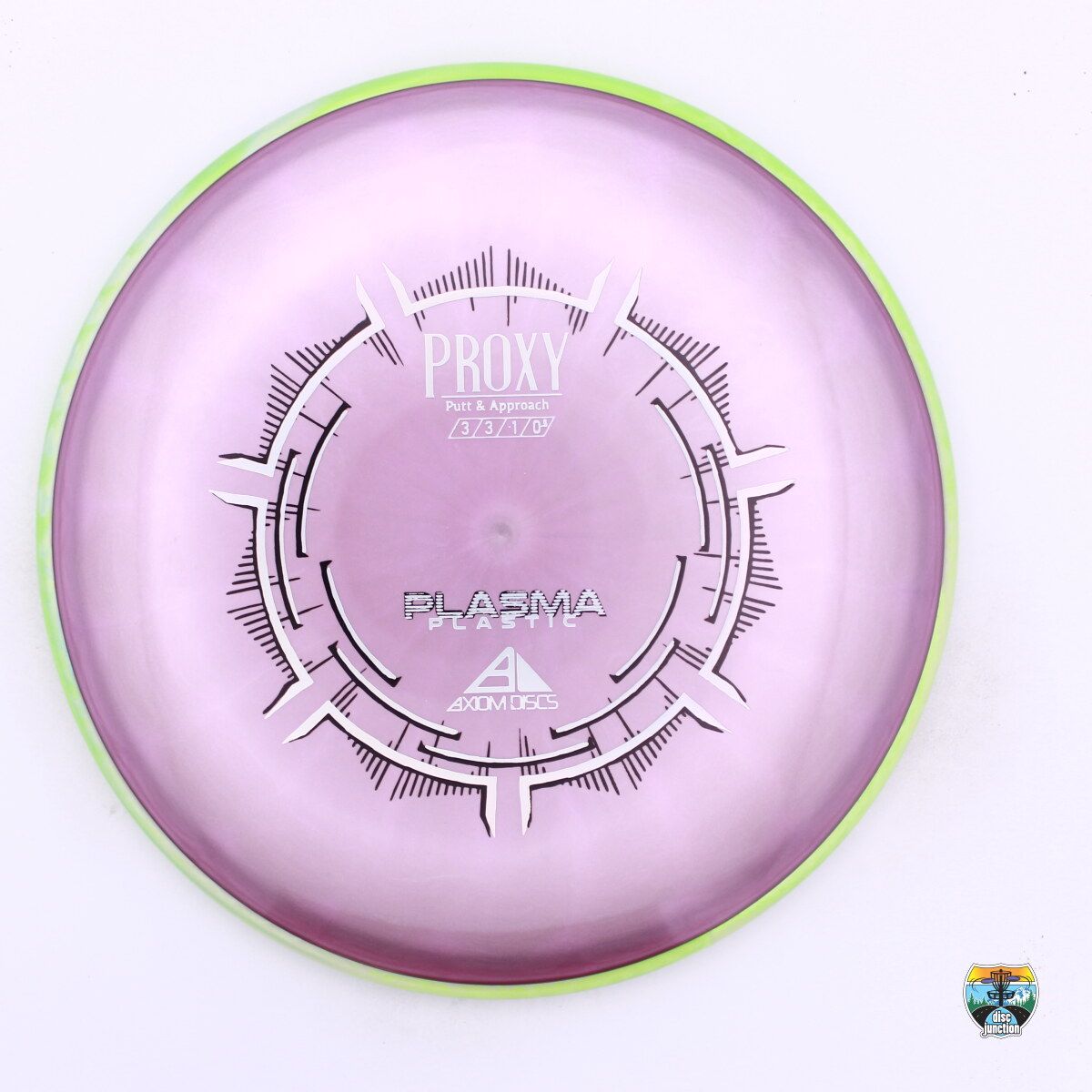 Axiom Plasma Proxy, Manufacturer Weight Range: 170-175 Grams, Color: Purple/Green, Serial Number: 0252-0146
