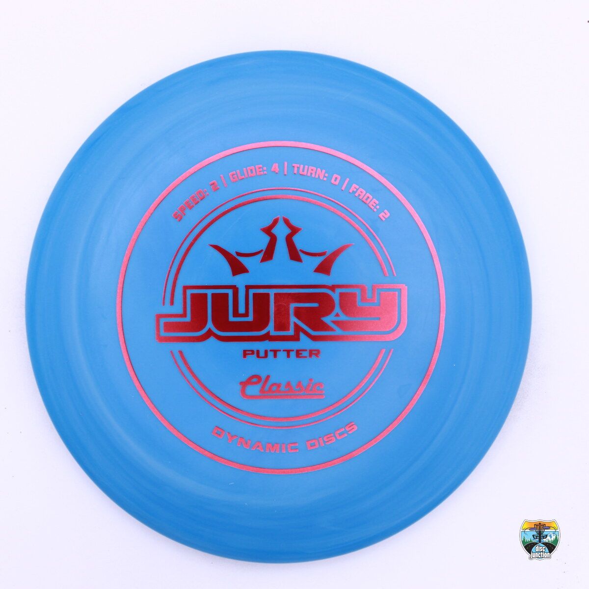 Dynamic Discs Classic Jury, Manufacturer Weight Range: 173+ Grams, Color: Blue, Serial Number: 0220-0007