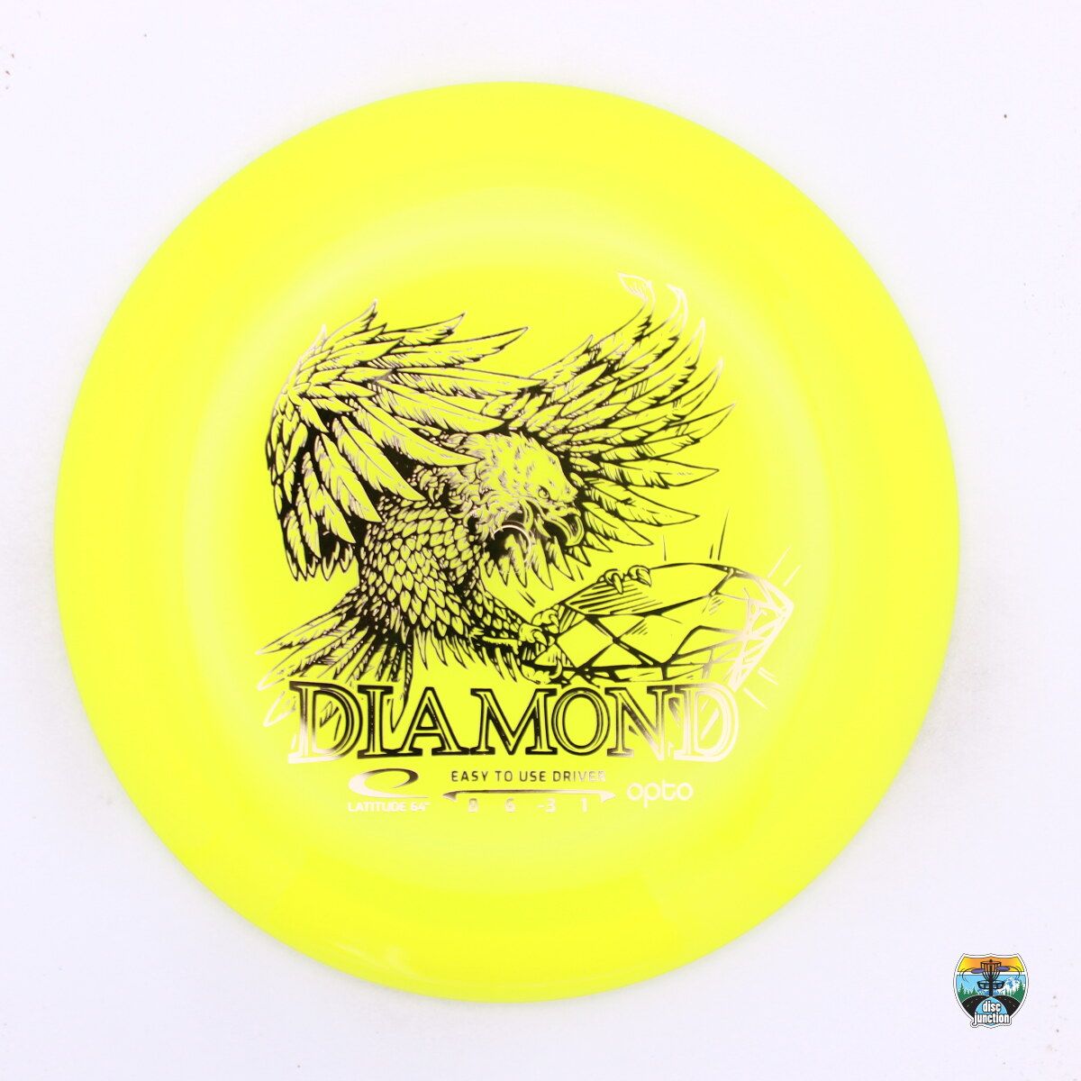 Latitude 64° Opto Diamond, Manufacturer Weight Range: 155-159 Grams, Color: Yellow, Serial Number: 0306-0032