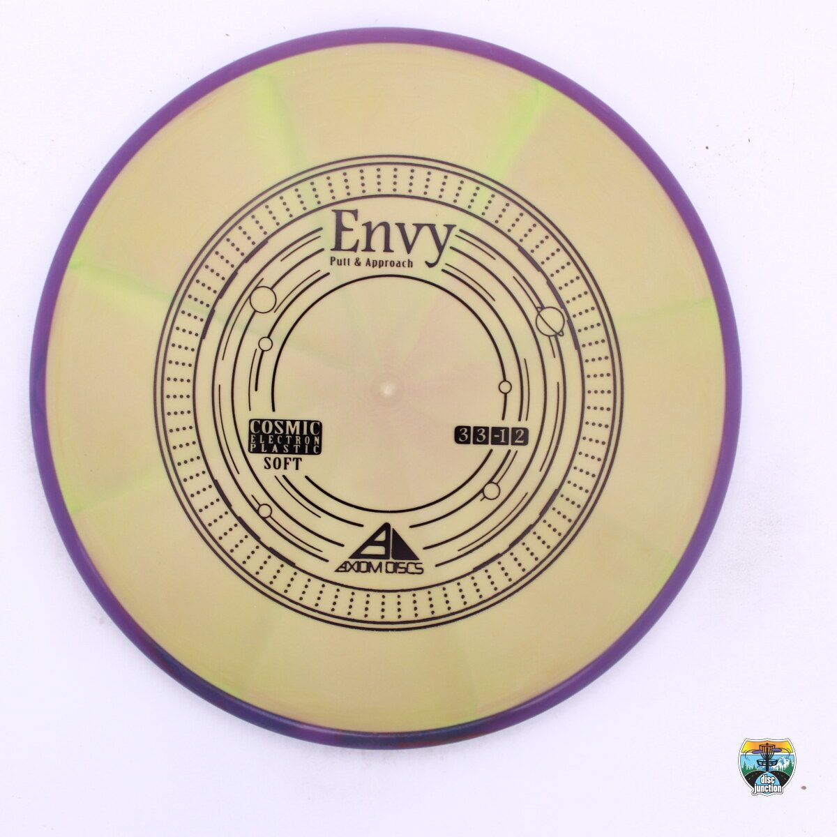 Axiom Cosmic Electron Soft Envy, Manufacturer Weight Range: 170-175 Grams, Color: Yellow/Purple, Serial Number: 0288-0020