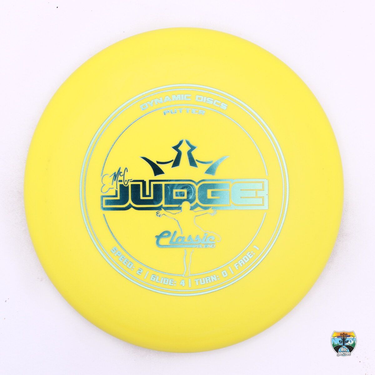 Dynamic Discs Classic Blend EMAC Judge, Manufacturer Weight Range: 173+ Grams, Color: Yellow, Serial Number: 0375-0020