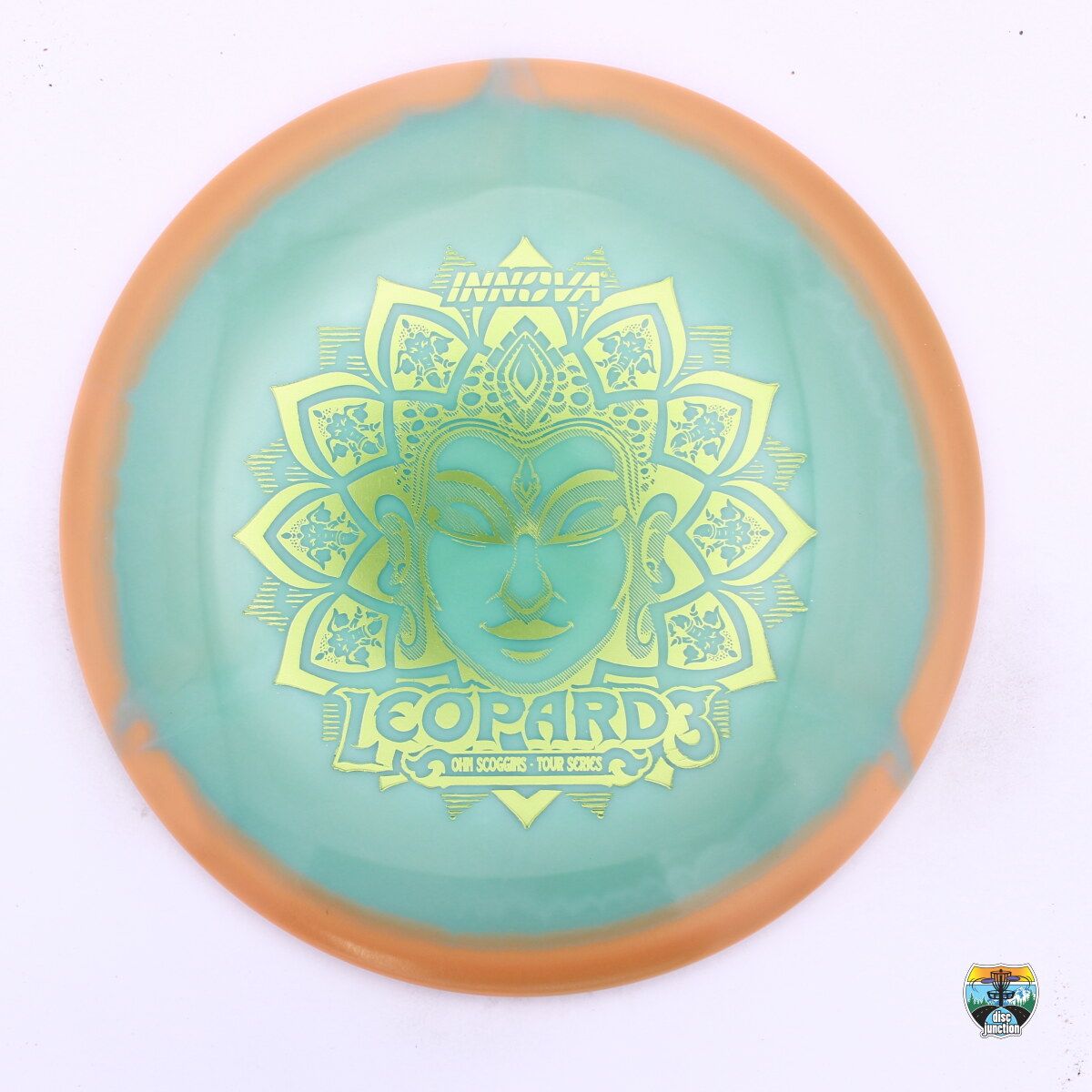 Innova Halo Star Proto Glow Leopard3 2024 Tour Series Ohn Scoggins, Manufacturer Weight Range: 173-175 Grams, Color: Blue/Orange, Serial Number: 0283-0017