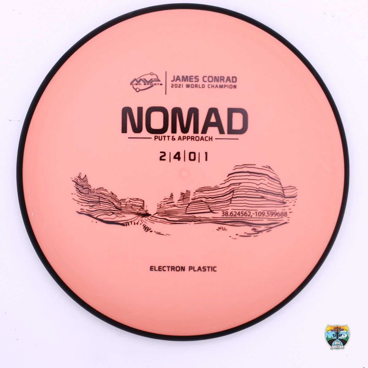 MVP Electron Nomad James Conrad 2021 World Champion, Manufacturer Weight Range: 170-175 Grams, Color: Orange/Black, Serial Number: 0401-0334