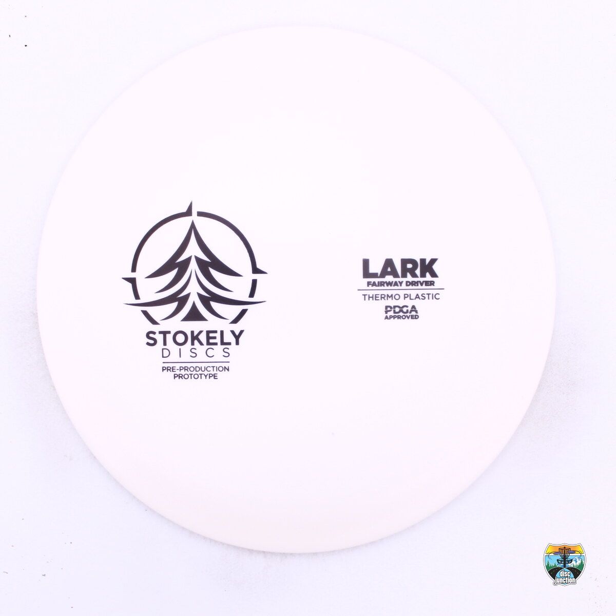 Stokely Discs - Thermo Lark Prototype, Manufacturer Weight Range: 173-175 Grams, Color: White, Serial Number: 0382-0075