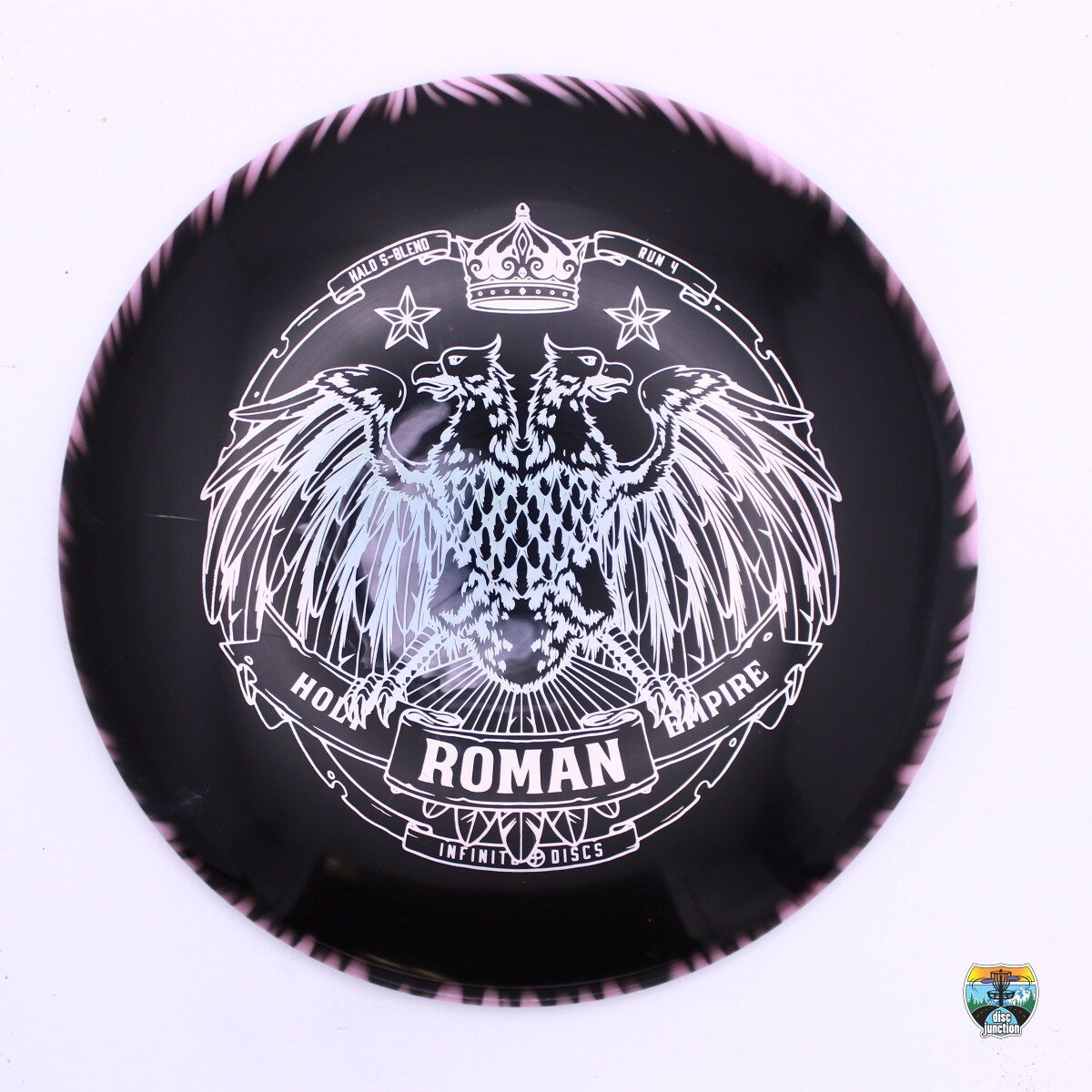 Infinite Discs Halo S-Blend Roman, Manufacturer Weight Range: 170-172 Grams, Color: Black/Pink, Serial Number: 0427-0001