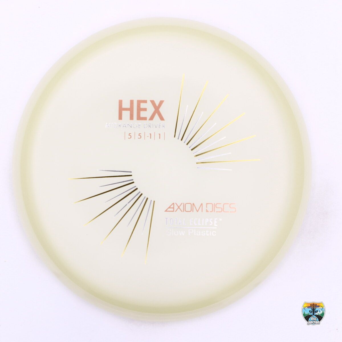 Axiom Total Eclipse Hex, Manufacturer Weight Range: 176-179 Grams, Color: Glow, Serial Number: 0348-0119