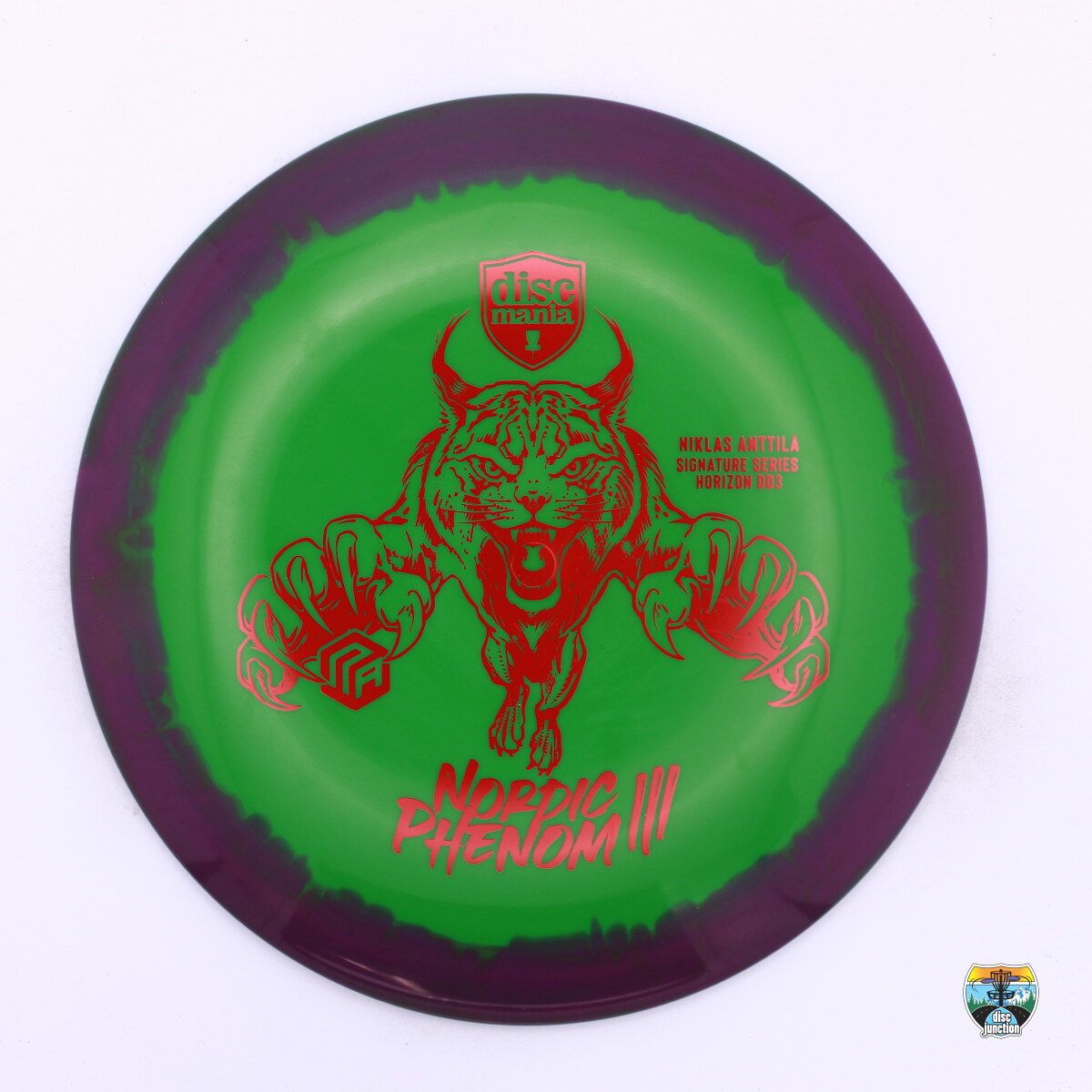 Discmania Horizon S-Line DD3 Signature Series Niklas Anttila Nordic Phenom 3, Manufacturer Weight Range: 173+ Grams, Color: Green/Purple, Serial Number: 0277-0006
