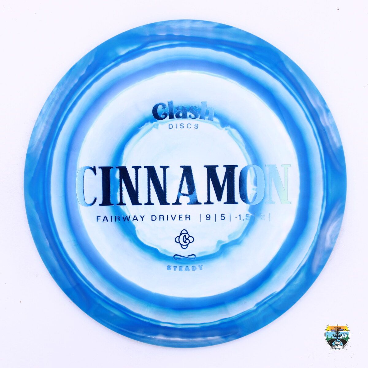 Clash Discs Steady Ring Cinnamon, Manufacturer Weight Range: 173-176 Grams, Color: Blue/White, Serial Number: 0234-0003
