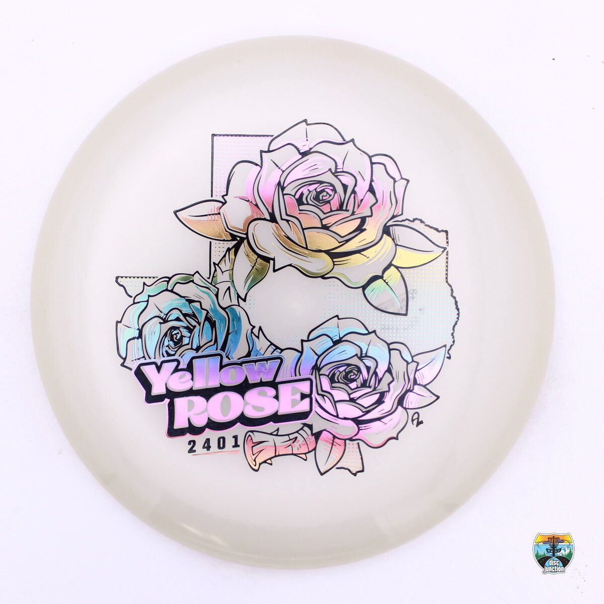 Lone Star Disc Alpha Glow Yellow Rose, Manufacturer Weight Range: 173-176 Grams, Color: Glow, Serial Number: 0234-0037