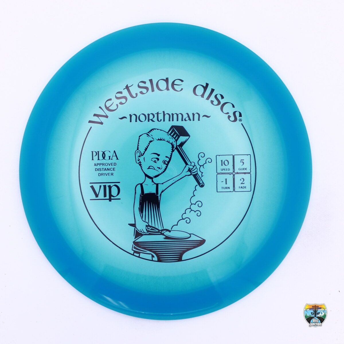 Westside Discs VIP Northman, Manufacturer Weight Range: 173-176 Grams, Color: Blue, Serial Number: 0000-0108