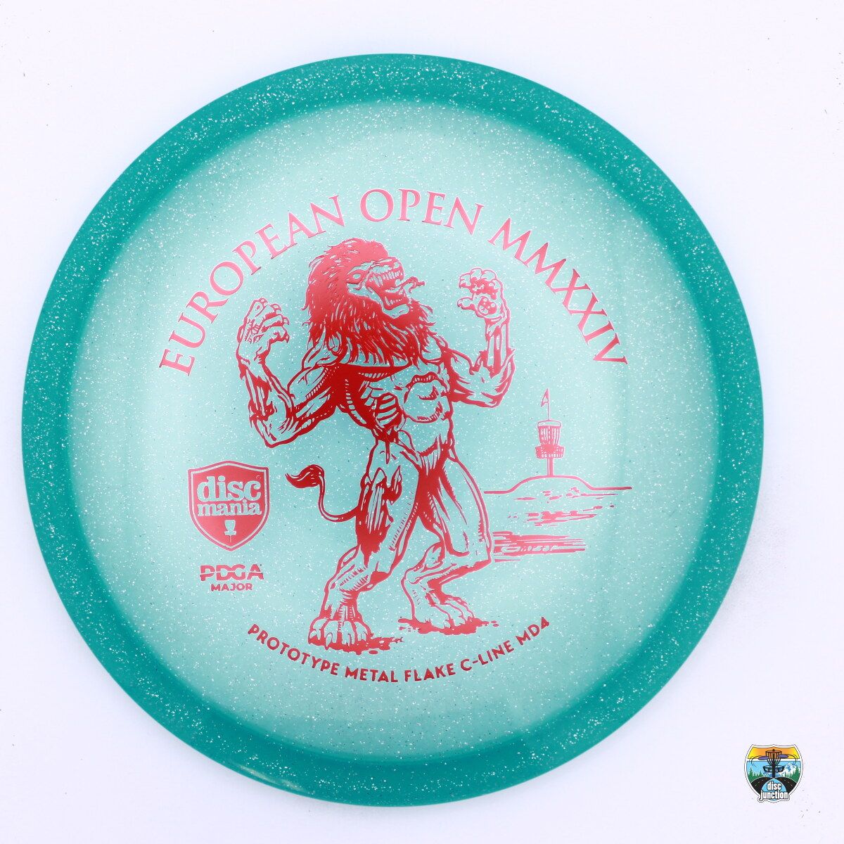 Discmania Metal Flake C-Line MD4 Prototype 2024 Europen Open Fundraiser, Manufacturer Weight Range: 177+ Grams, Color: Blue, Serial Number: 0248-0007
