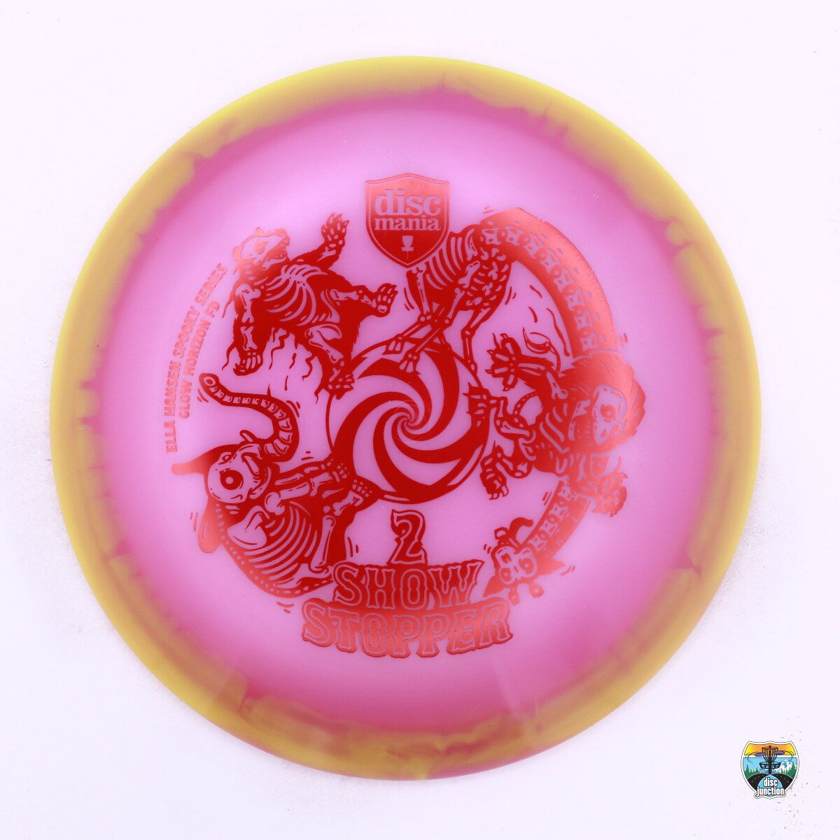 Discmania Horizon C-Line Color Glow FD 2024 Halloween Spooky Series Ella Hansen Show Stopper 2, Manufacturer Weight Range: 173+ Grams, Color: Pink/Orange, Serial Number: 0324-0002