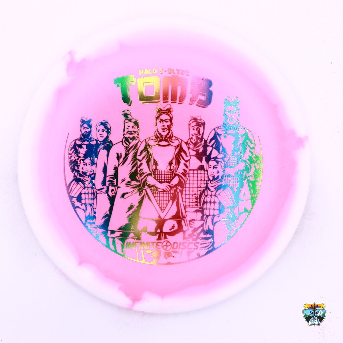 Infinite Discs Halo S-Blend Tomb, Manufacturer Weight Range: 173-176 Grams, Color: Pink/White, Serial Number: 0322-0015