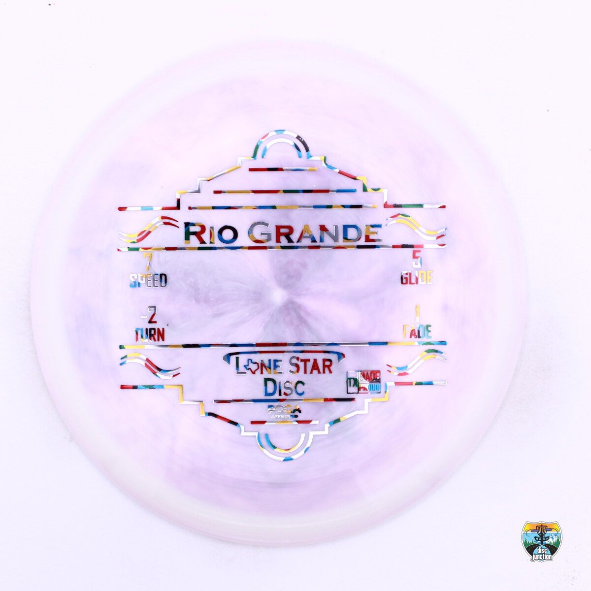 Lone Star Disc Alpha Rio Grande, Manufacturer Weight Range: 170+ Grams, Color: Pink/White, Serial Number: 0334-0017