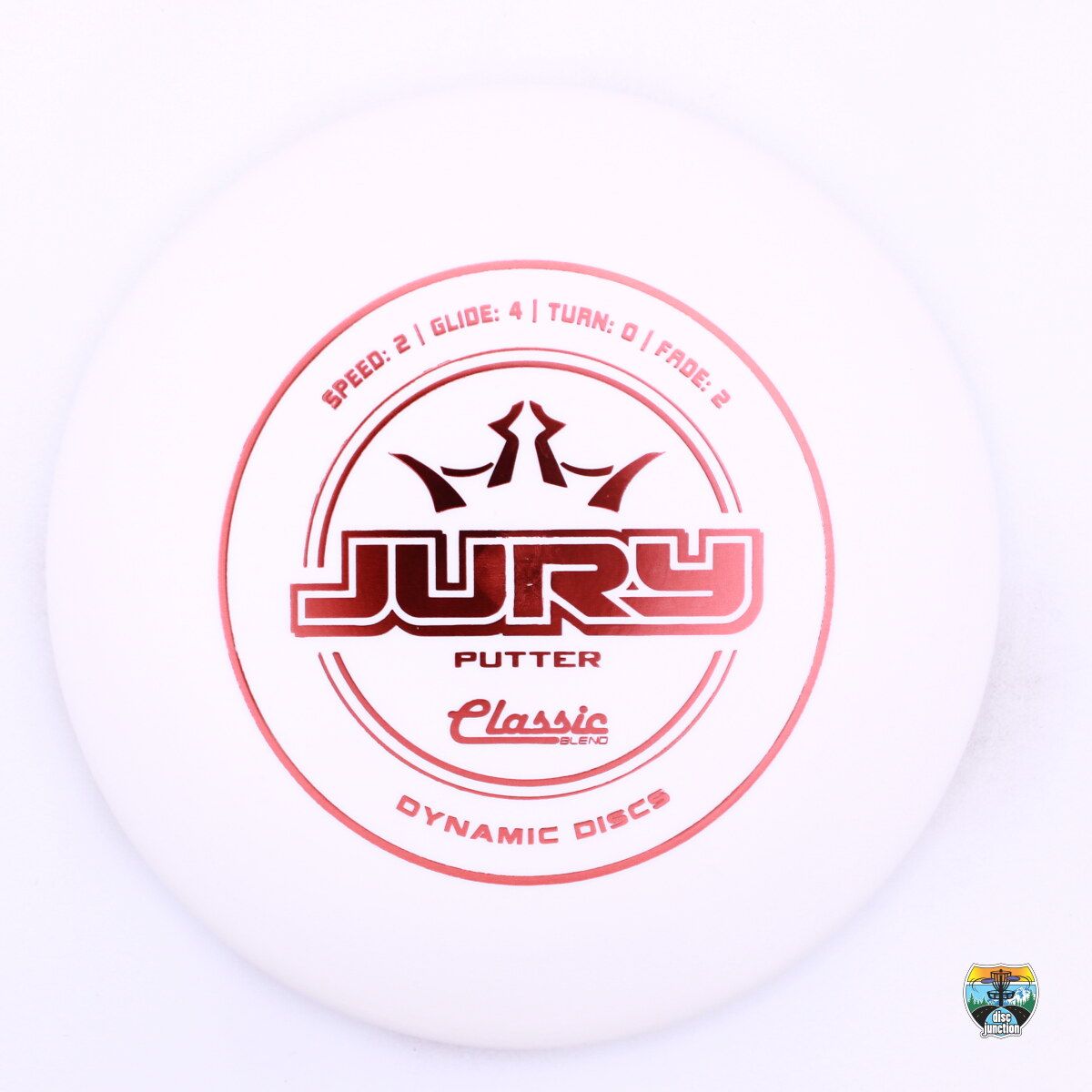 Dynamic Discs Classic Blend Jury, Manufacturer Weight Range: 173+ Grams, Color: White, Serial Number: 0342-0009