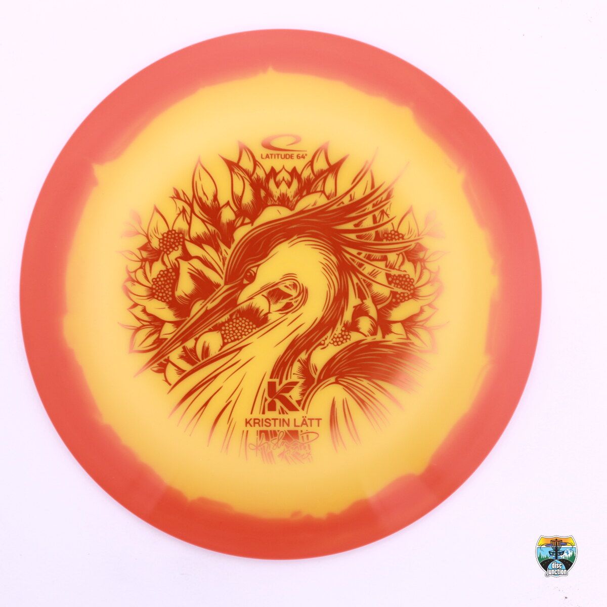 Latitude 64° Gold Orbit Saint Pro 2025 Team Series Kristin Latt 2x, Manufacturer Weight Range: 173+ Grams, Color: Yellow/Orange, Serial Number: 0436-0033