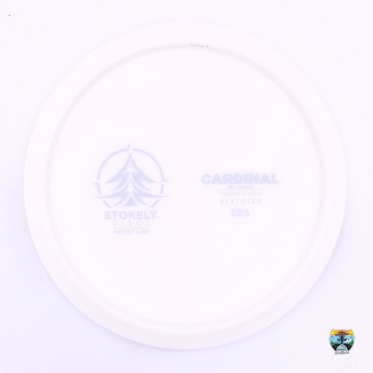 Stokely Discs - Thermo Cardinal Artist Line Bottom Stamp, Manufacturer Weight Range: 176-180 Grams, Color: White, Serial Number: 0256-0028