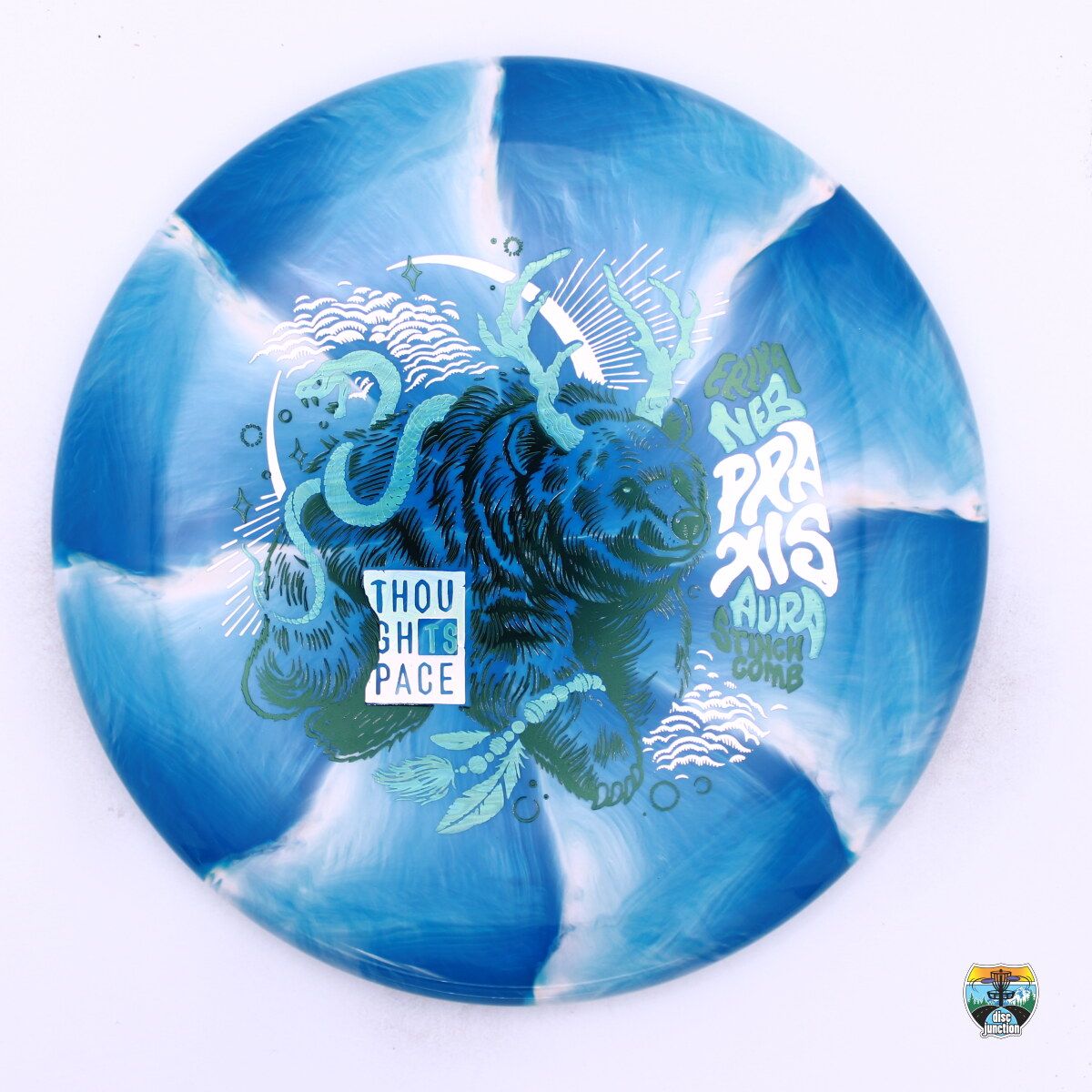 Thought Space Athletics Nebula Aura Praxis Signature Series Erika Stinchcomb, Manufacturer Weight Range: 173-176 Grams, Color: Blue, Serial Number: 0381-0023