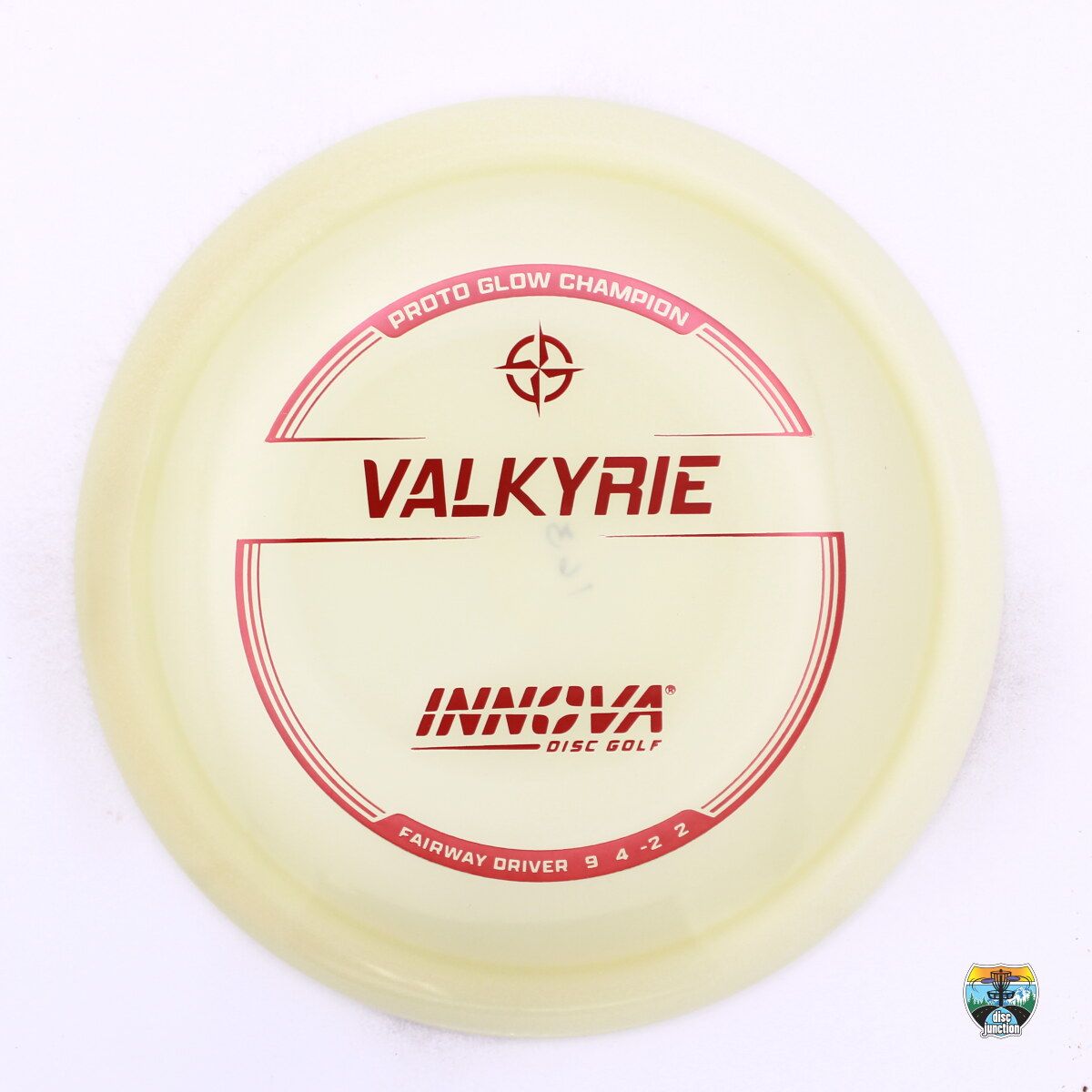 Innova Champion Proto Glow Valkyrie, Manufacturer Weight Range: 160-164 Grams, Color: Glow, Serial Number: 0389-0065